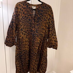 Tuckernuck Animal Print Dress in Tan and Black